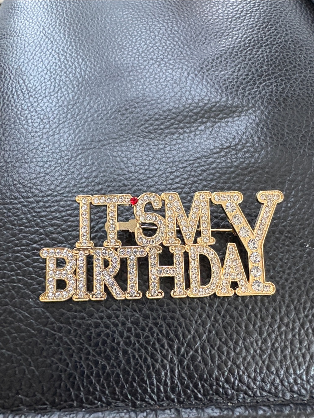 Brand new It’s My Birthday Gold Colour Metal  Brooch